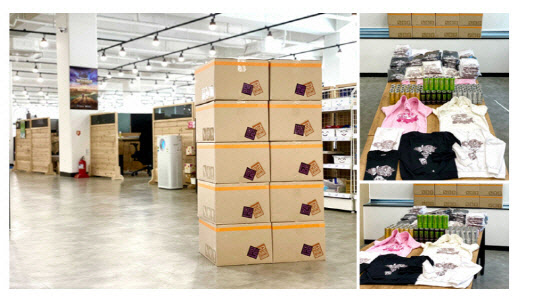 가디언테일즈 게임 이용자들이 개발진들에게 보낸 택배 박스. 가디언테일즈 공식 카페 캡처.